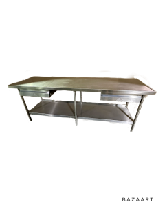 Chrisco - Advance Tabco 30" x 96" 14 Gauge Stainless Steel Worktable with Stainless Steel Undershelf & (2) Drawers